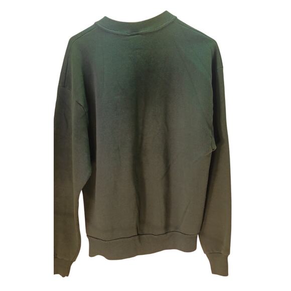 Vintage Chic Green Embroidered Teddy Bear On Mantel Sweatshirt Large Grandmacore - Picture 4 of 7